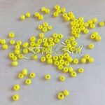 Margele nisip sferice galben lamaie 4 mm cod 407 - imagine 3