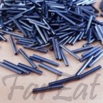 Margele nisip tubulare albastre 17 mm cod 197