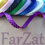 Panglica din satin cu buline albe – 1 cm