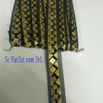 Aplicatie din organza neagra cu paiete cod 68