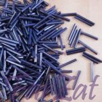 Margele nisip tubulare albastre 17 mm cod 197 - imagine 3