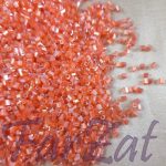 Margele nisip tubulare portocalii mandarina 3 mm cod 412 - imagine 3