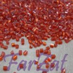 Margele nisip tubulare portocaliu roscat 3 mm cod 413