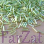 Margele nisip tubulare verde praz AB 6 mm cod 243