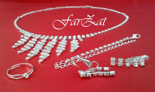 Bijuterii-pentru-mireasa-1 Set colier cu strasuri cod 56 - imagine 1
