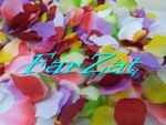 Petale trandafir textile colorate - imagine 10