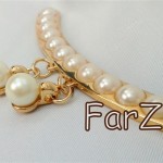 Aplicatie aurie cu perle