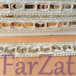 Aplicatie textila cu paiete cod 123 - Ivoire - imagine 2