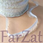 Terminatie organza alba cu fir auriu pe elastic - imagine 2