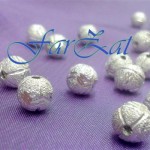 Margele metalice argintii 8 mm