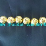 Margele metalice filigranate aurii/12mm