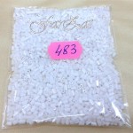Margele nisip alb sidefat 3 mm cod 483