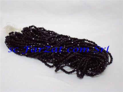 Margele sirag hexagonale negre 4mm cod 174
