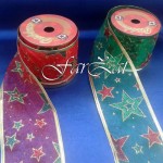 Banda organza decorativa 6 cm