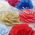 Trandafiri din satin 6 cm