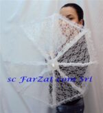 Umbrela de mireasa din dantela alba cod 22 - imagine 4