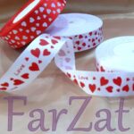 Panglica din satin cu inimioare