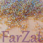 Margele 2 mm maro deschis cu AB - Cod 317