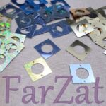 Paiete de cusut cu forma patrata si un cerc in mijloc cod 42