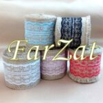 Banda iuta decorativa cu dantela - imagine 2