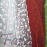 Material textil tiul cu inimioare