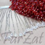 Aplicatie franjuri cu margele tubulare - 15 cm