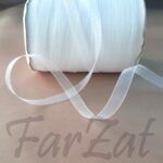 Panglica organza alba - 1 cm