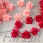 Aplicatii textile cu flori din voal