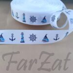 Panglica ripsata 2,5 cm - Model marin - imagine 3