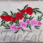 Aplicatie brodata cu flori 3D - Model 3