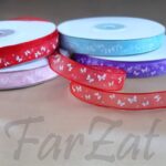 Panglica organza cu fluturasi - 1 cm - imagine 6