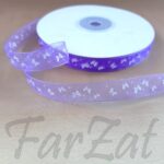 Panglica organza cu fluturasi - 1 cm - imagine 5