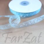 Panglica organza cu fluturasi - 1 cm - imagine 3