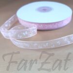 Panglica organza cu fluturasi - 1 cm - imagine 2