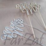 Ornament metalic pentru tort - Mr & Mrs