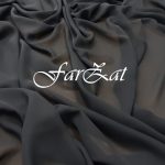 Material voal chiffon gri inchis