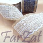 Benzi iuta 6 cm aplicatie dantela - Cod 1 - imagine 2