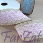 Banda iuta cu dantela 3,5 cm - Cod 2 - imagine 2