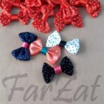 Fundite satinate colorate cu buline mici