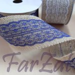 Benzi iuta 6 cm aplicatie dantela - Cod 1