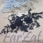 Aplicatii individuale brodate cu flori 3D - Model 4