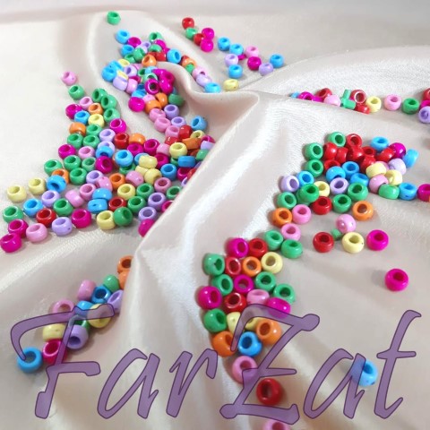 2 (Small) Margele plastic rotunde - Multicolore - imagine 1