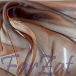 Material textil organza - maro