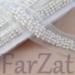 Aplicatie rochii mireasa cu perle 2,5 cm - Cod 146