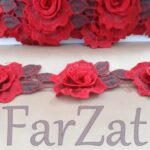 Broderie cu flori 3D cod 6 - 6 cm