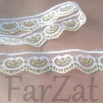 Dantela cu fir auriu 2,5 cm - Cod 19 - imagine 2