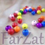 Margele colorate din lemn - 1,8 cm