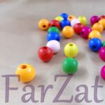 Margele colorate din lemn - 1,4 cm