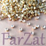 Strasuri de cusut montura aurie - 4 mm - imagine 2