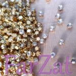 Strasuri de cusut montura aurie - 4 mm